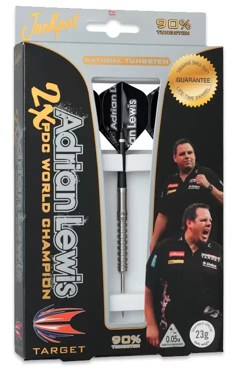 Target Darts Adrian Lewis Natural Groove Cut 90% Tungsten 25 grams Target Darts Adrian Lewis Natural Groove Cut 90% Tungsten 25 grams